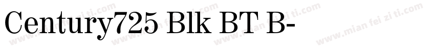 Century725 Blk BT B字体转换
